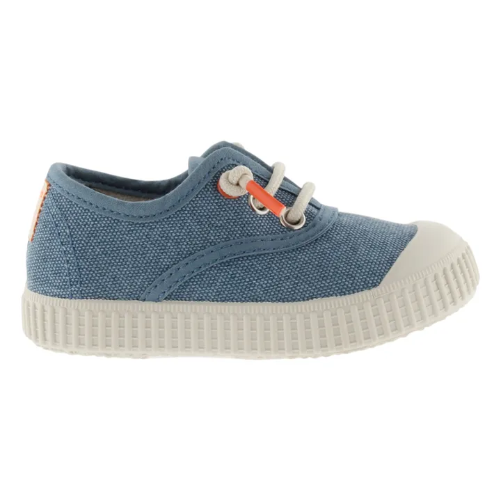 Victoria Baskets Lacets Elastiqués Lona Lavada | Bleu