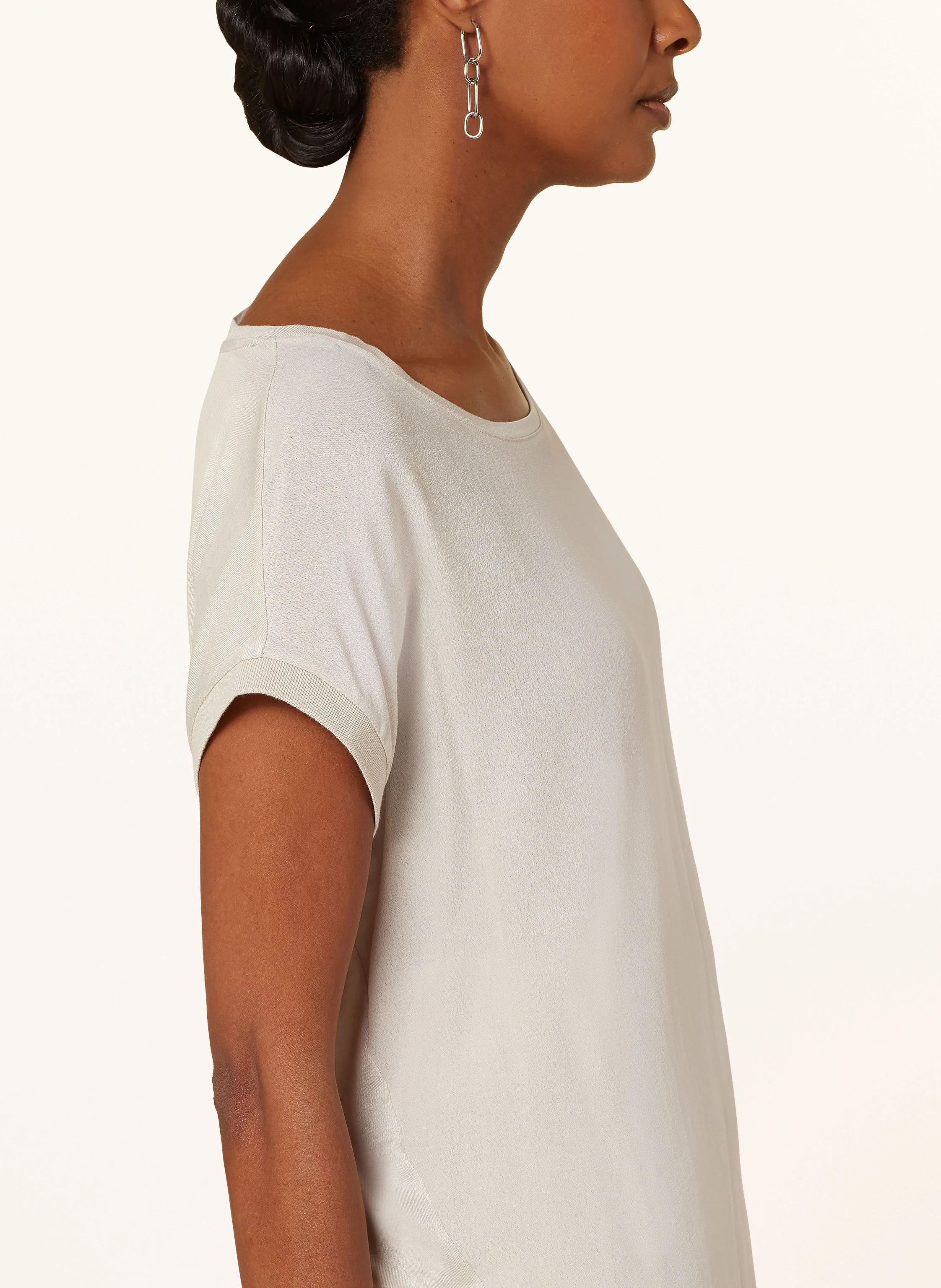 oui Blusenshirt im Materialmix