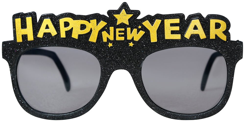 Happy New Year Bril Zwart Goud
