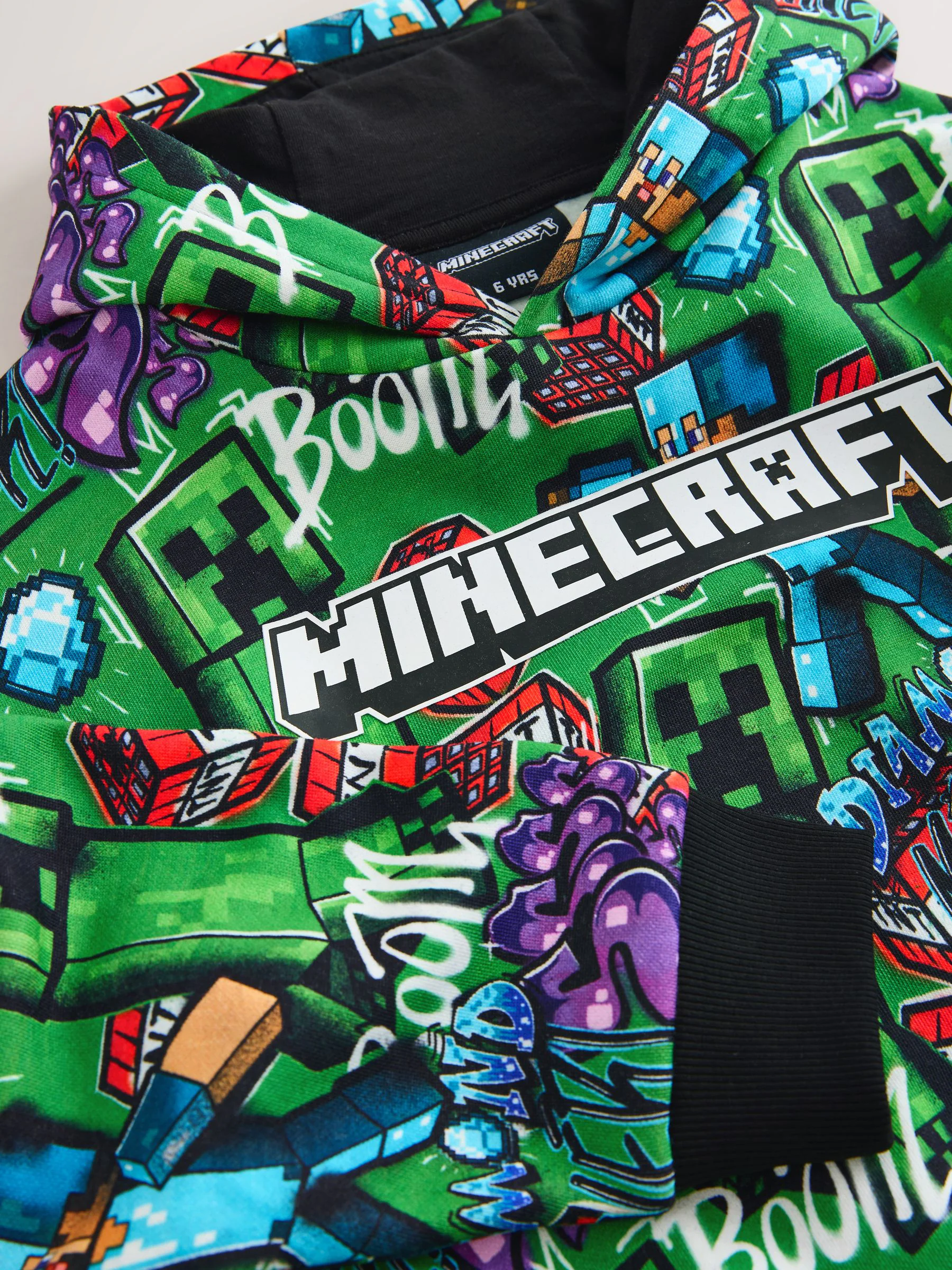 Groen - Minecraft-hoodie (3-16jaar)