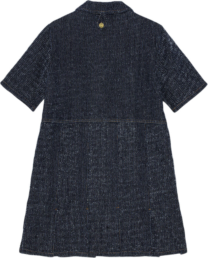Ganni Fluffy Denim Mini Dress Rinse