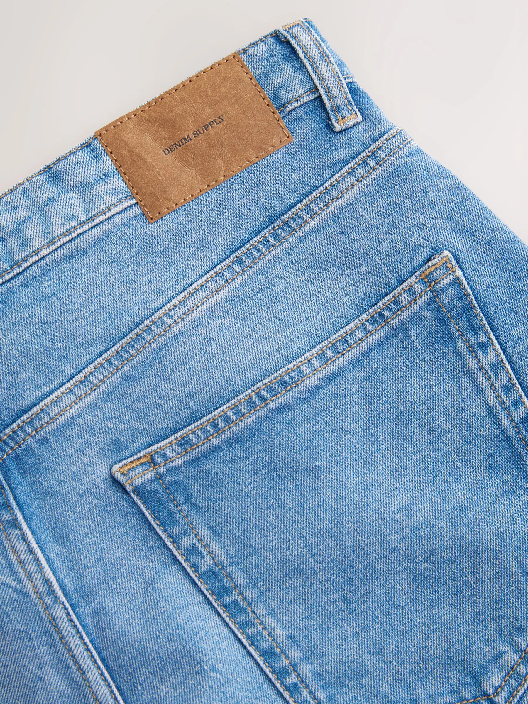 Lichtblauw - Straight fit - Vintage wash denim jeans