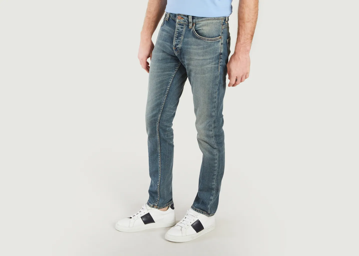 Jean Grim Tim Natural Worn Nudie Jeans