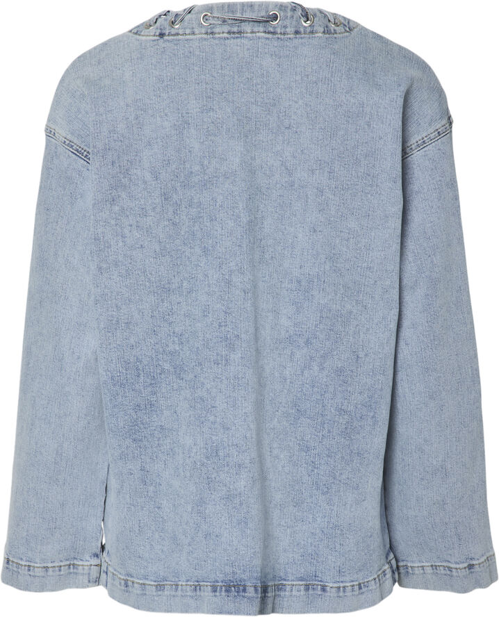 Pieces PCFENDA LS DENIM JACKET D2D FSY Blå