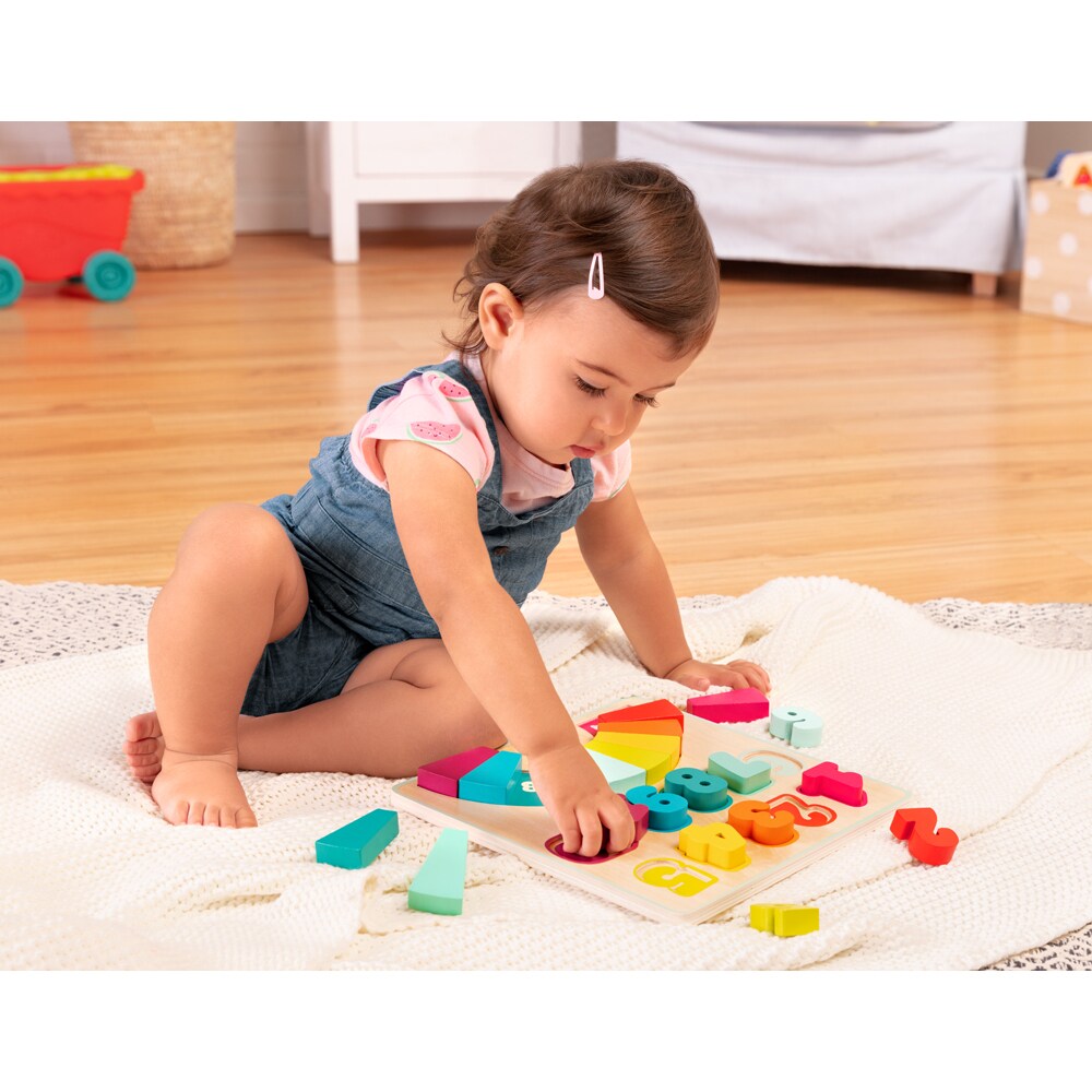 B.TOYS B. Counting Rainbows - Regenbogen Zahlenpuzzle aus Holz 20-teilig
