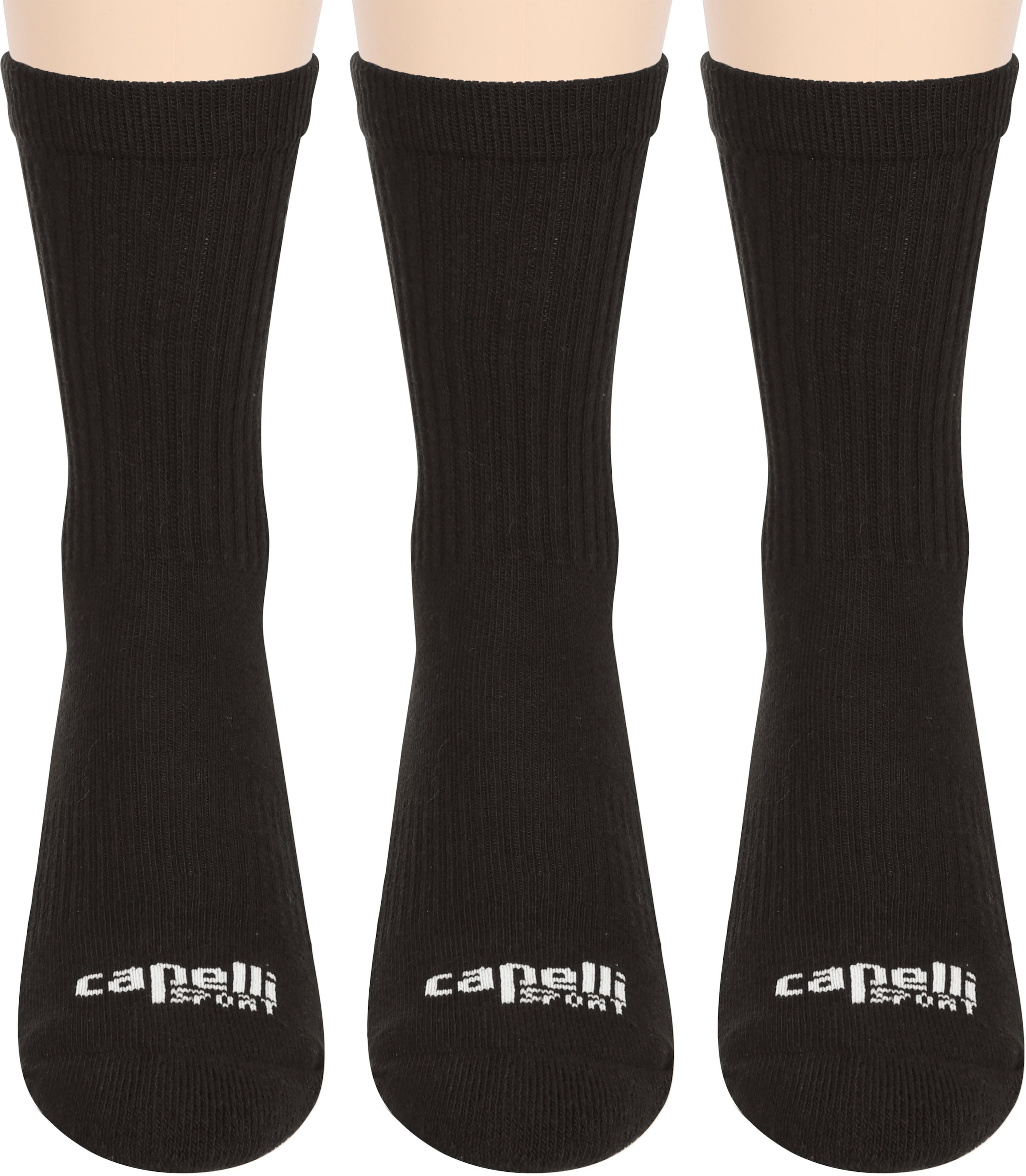 Capelli Sport Sportsocken Set, 3er-Pack,  mit Logoprägung an der Fussvorderseite