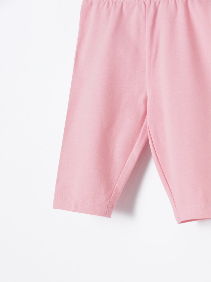 Conjunto com 2 calças capri combinando - Rosa Fluorescente