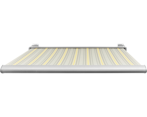 SOLUNA cassettescherm Exclusiv 2x1,5 doekdesign 320477 frame zilver E6EV1 geanodiseerd aandrijving rechts incl. motor en wandschakelaar