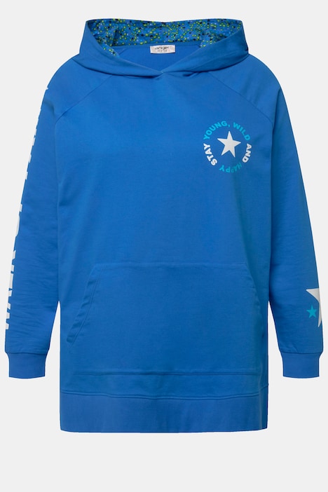 Hoodie, Sweater, Kapuze, Schrift-Druck, Langarm