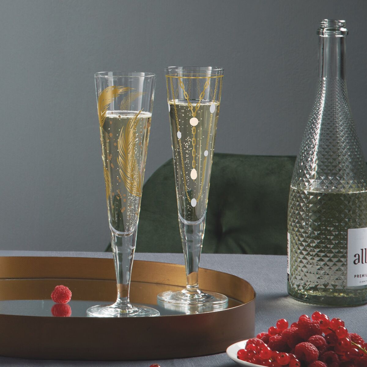 Goldnacht No.42 champagneglass, 1 stk