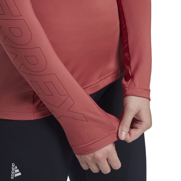 T-shirt running ADIDAS W XPERIOR LONG-SLEEVE WONDERFUL RED