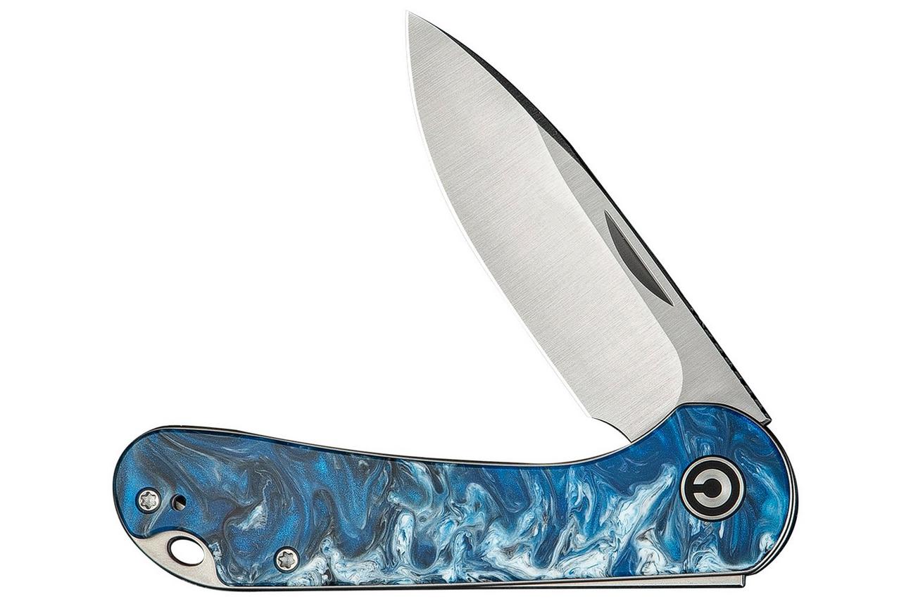 Civivi Elementum Slip Joint C18062AJ-4 Satin, Blue Ocean Resin, slipjoint zakmes