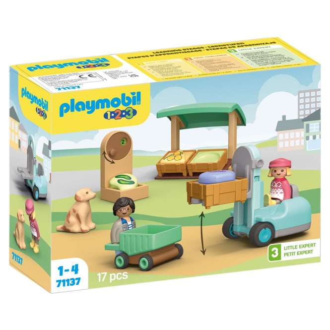Playmobil® 71137 - Bio-Marktstand & Gabelstapler - Playmobil® 1-2-3
