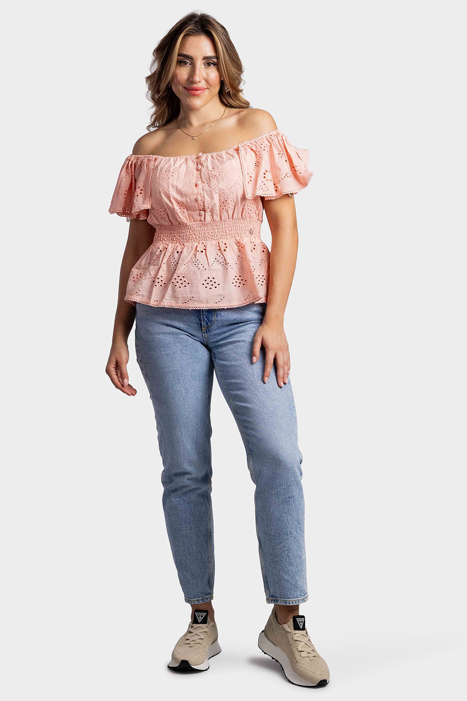 Guess Sangallo Top Dames Roze
