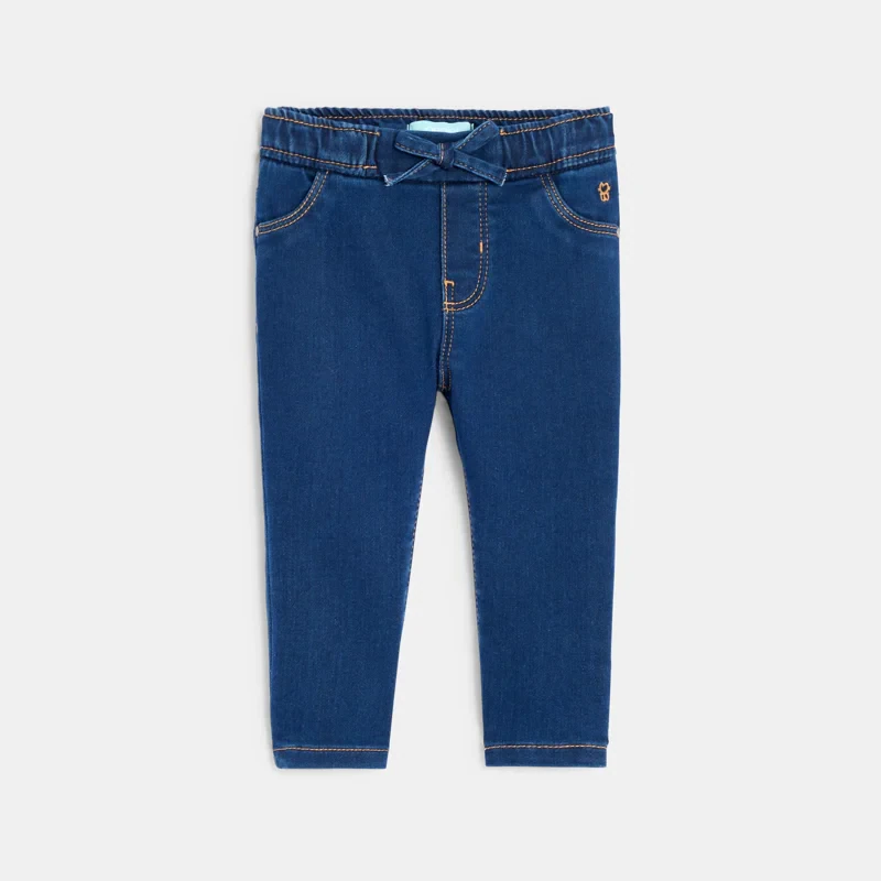 Pantalon tregging denim bleu bébé fille Bleu