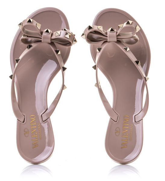 Valentino Garavani Rockstud Flat Rubber Sandals