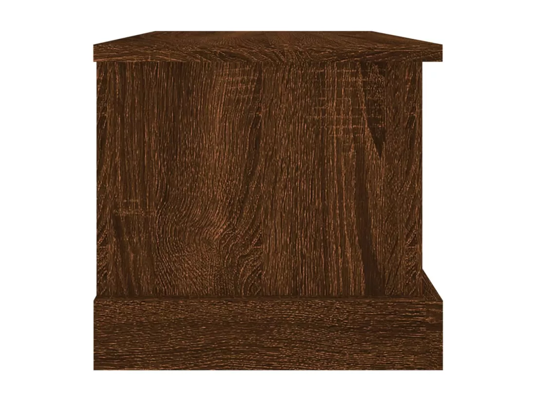 Boîte de rangement chêne marron 50x30x28 cm bois d'ingénierie
