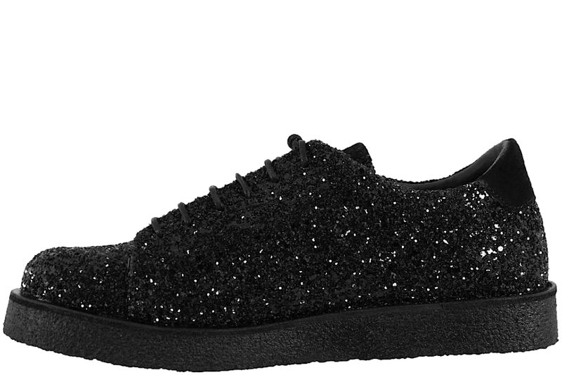 ANGULUS GLITTERSKO MED SORT GLIMMER