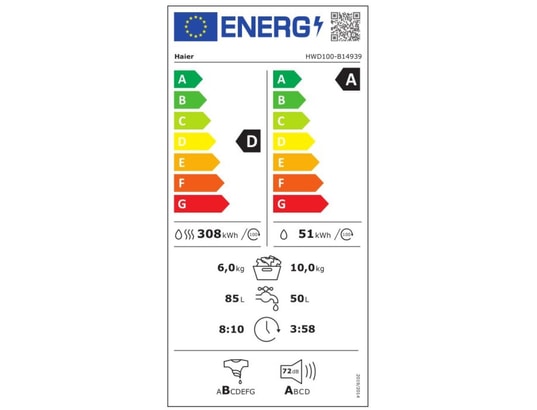 HAIER - Lave linge sechant Frontal HWD100-B14939-FR