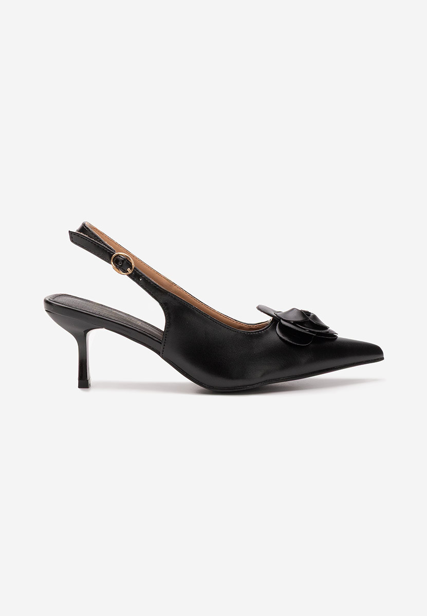 Chaussures à talon fin noirs Kamilia