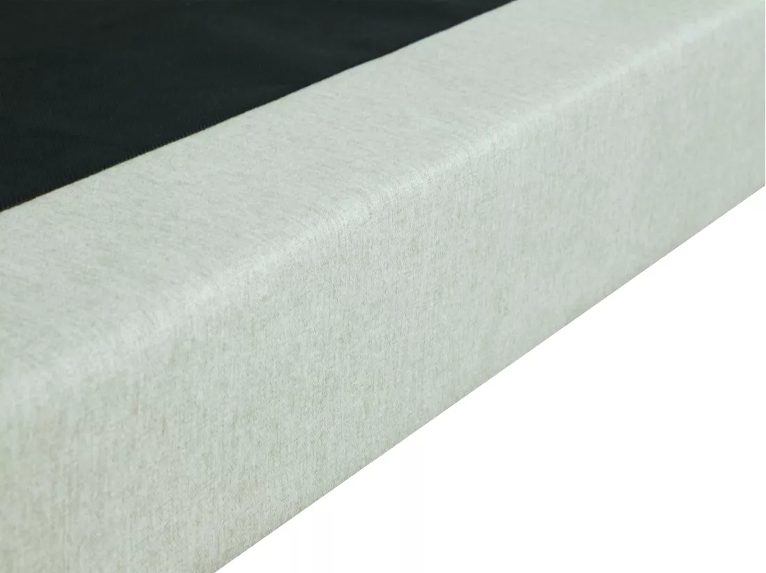 Sommier déco tapissier 160 x 200 cm - Beige - KOZANI de YSMÉE