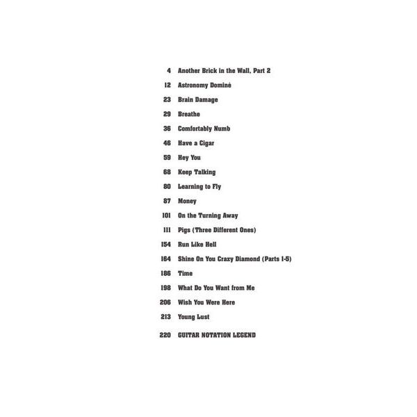 Hal Leonard Pink Floyd Guitar Anthology