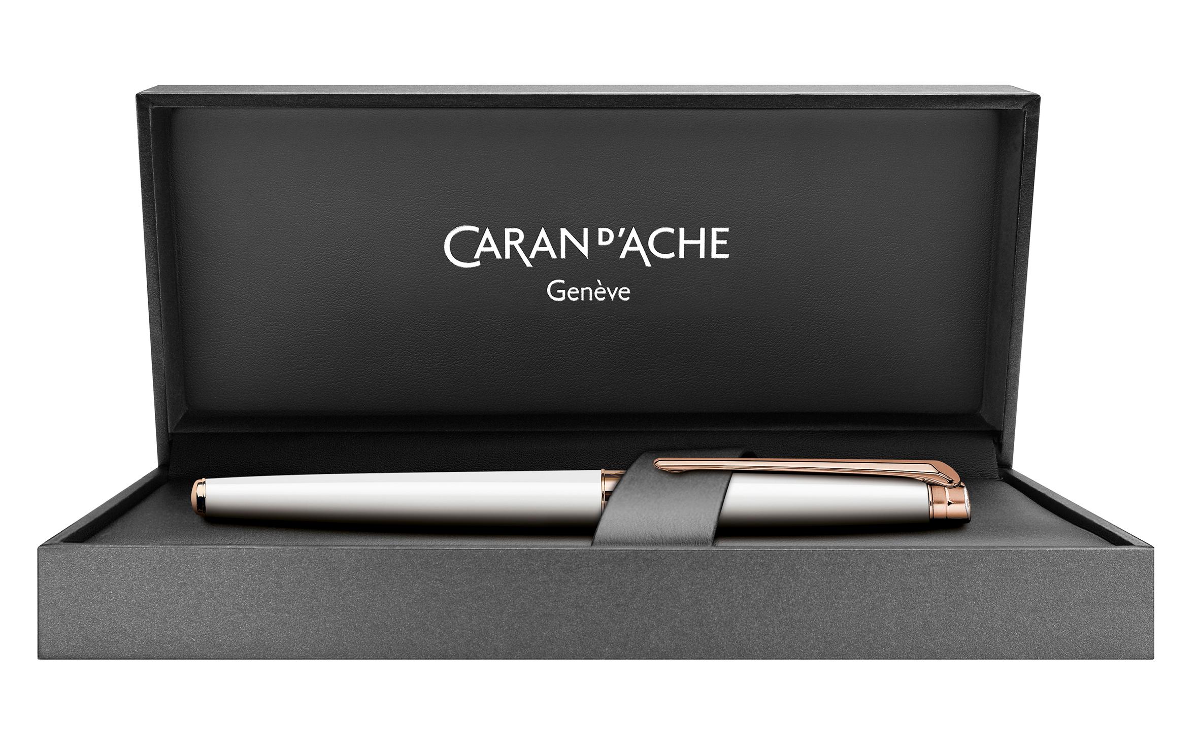 Kugelschreiber Léman Slim Weiss Roségold<br>Eleganter Kuli