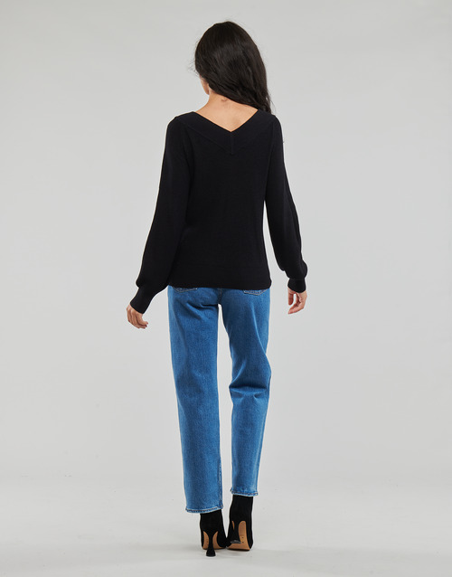 Vero Moda - VMNEWLEXSUN LS DOUBLE V-NCK - Noir