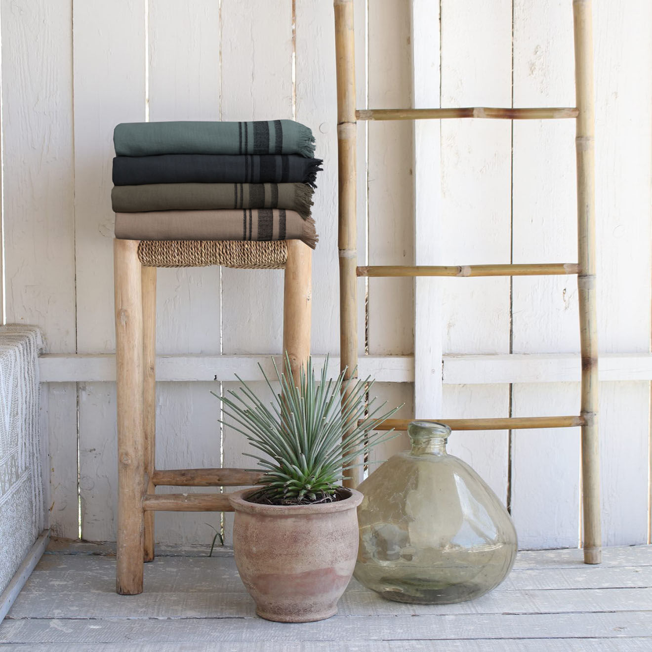 Febronie Fouta éponge Faro beige - 180x200 cm