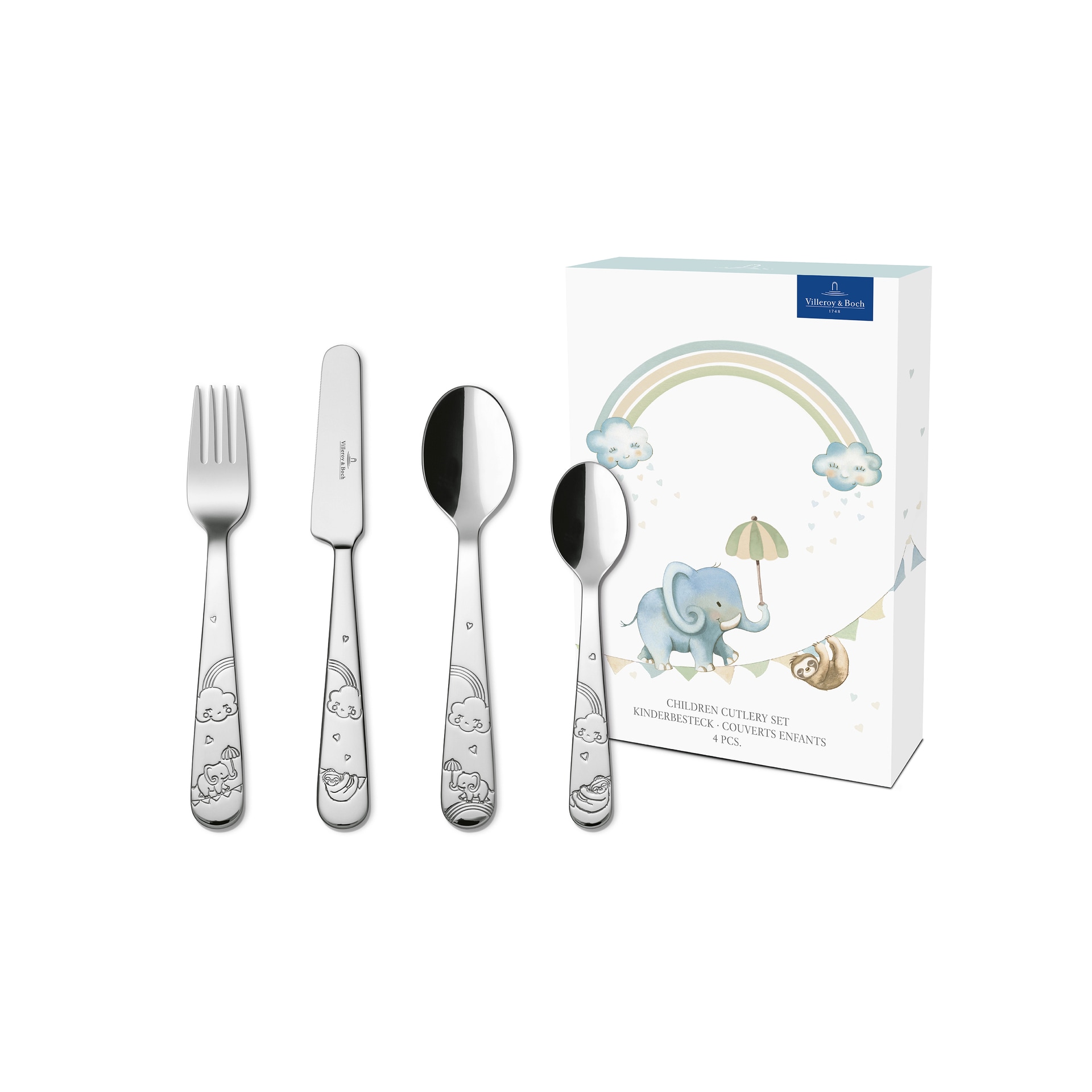 Villeroy & Boch Kinderbesteck-Set 4-teilig WALK LIKE AN ELEPHANT Edelstahl