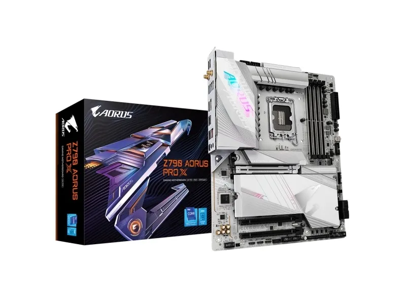 [OUTLET] - Gigabyte Z790 AORUS PRO X - Bundkort - ATX - LGA1700 sokkel - Z790 Chipset - USB 3.2 Gen 1, USB 3.2 Gen 2, USB-C 3.2 Gen2, USB-C 3.2 Gen 2x2 - 5 Gigabit Ethernet, Bluetooth, Wi-Fi 7 - onboard grafik (CPU påkrævet) - HD Audio (8-kanaler)