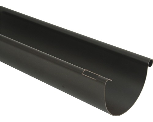 Marley kunststof halfronde goot, chocoladebruin RAL 8017, nominale breedte 75 mm, lengte 2000 mm