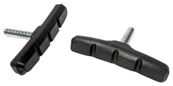 PORTE PATIN FREIN VTT A TIGE SYMETRIC FIBRAX 70mm NOIR (PAIRE SUR CARTE)
