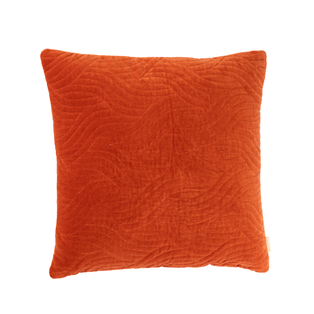 Sierkussen Curve velours terra 50x50 cm
