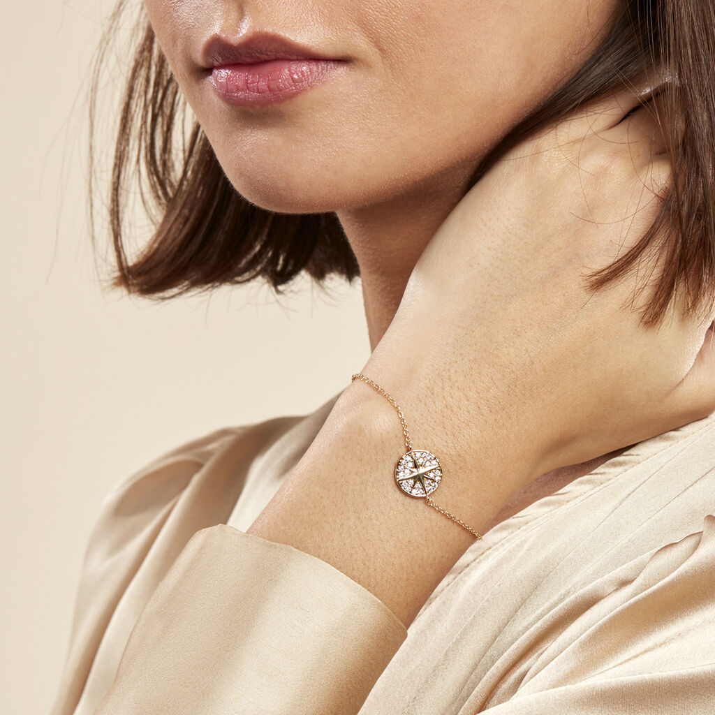 Bracelet Maria-carmen Plaqué Or Jaune Oxyde De Zirconium