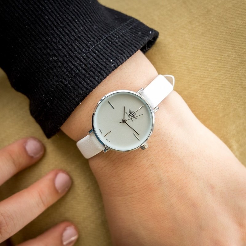 Montre Femme M. JOHN bracelet Cuir Blanc