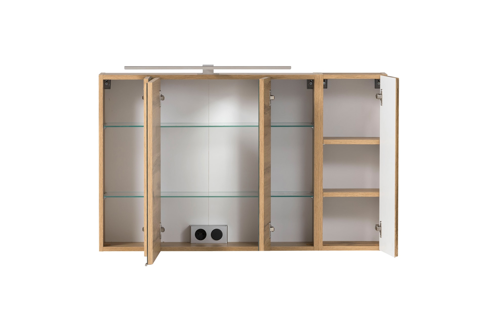Bad-Spiegelschrank GENT braun MDF-Tür links