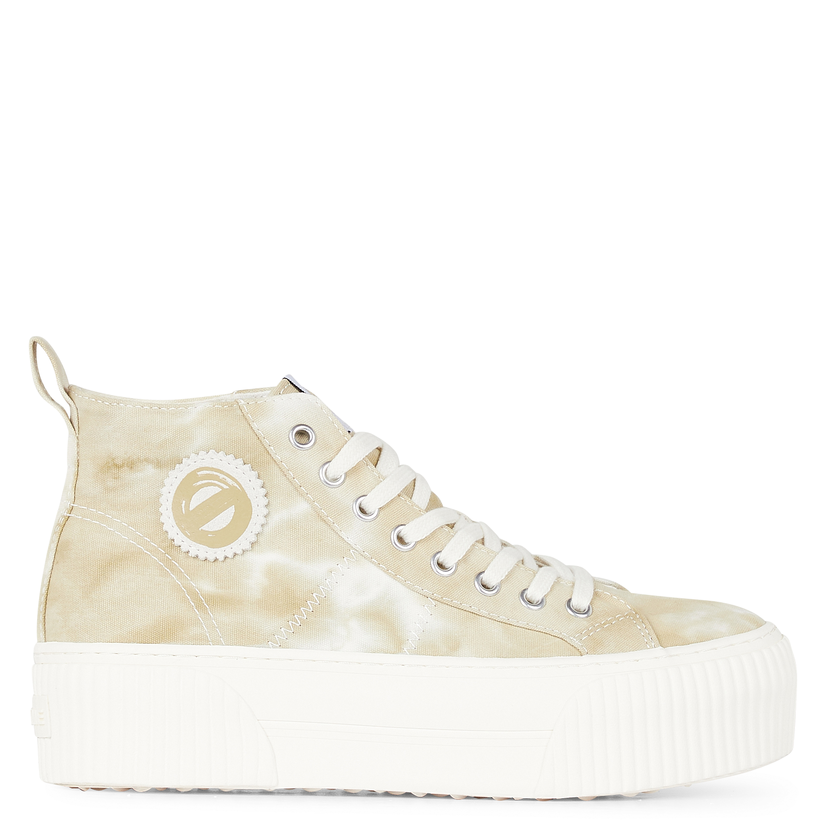 IRON MID SIDE - Baskets montantes en cuir| Beige