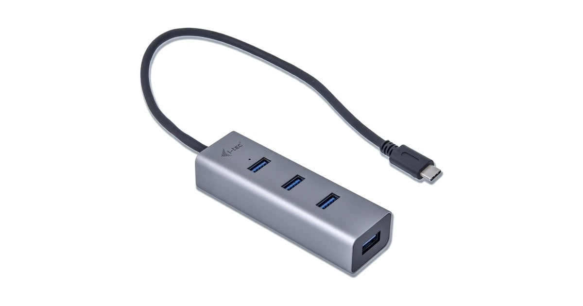 i-tec4-Port USB-C Metal usb-hub  (Zwart)