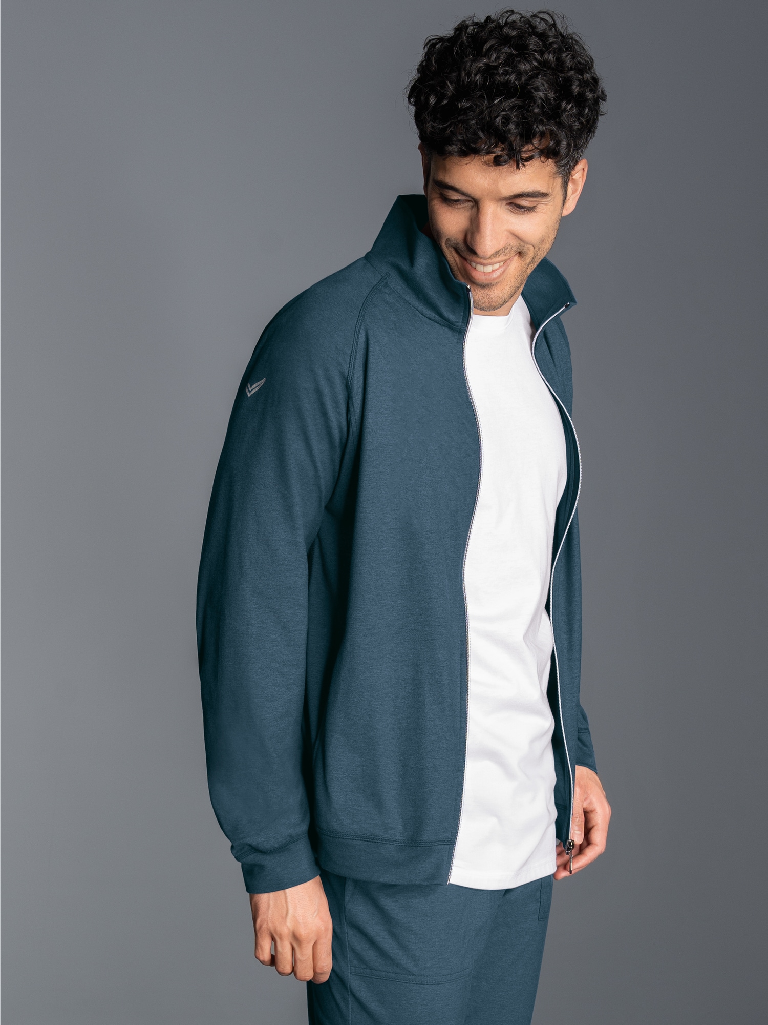Raglanjacke Jeans-melange