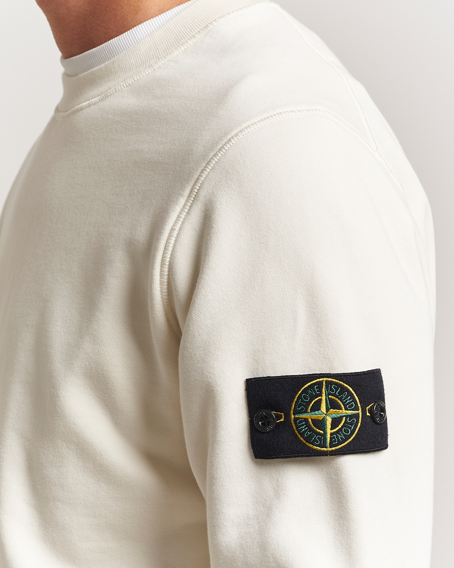 Stone Island Garment Dyed Fleece Sweatshirt Ivory