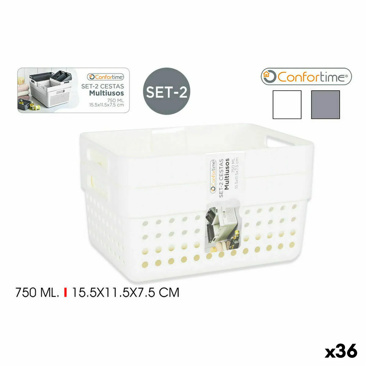 Confortime Panier Multi-usages 15,5 x 11,5 cm