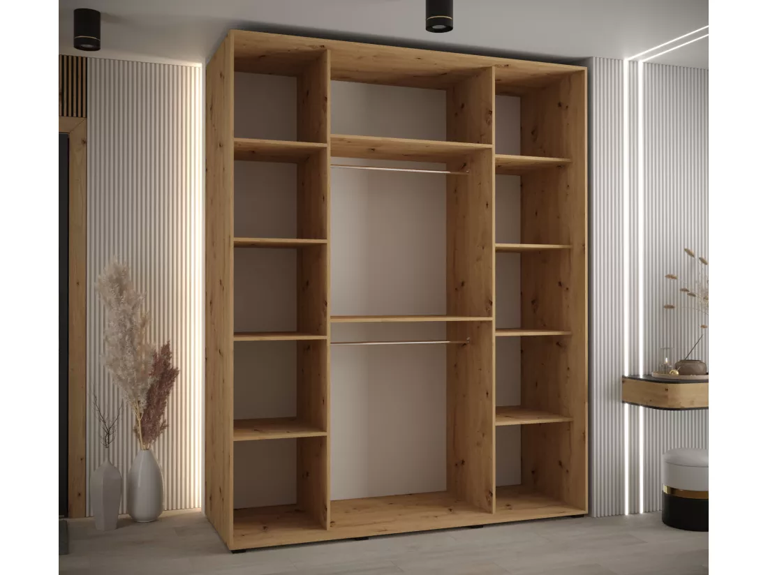 ARMOIRE DAVOS 9 À PORTES COULISSANTES 235,2/190/60 3 portes