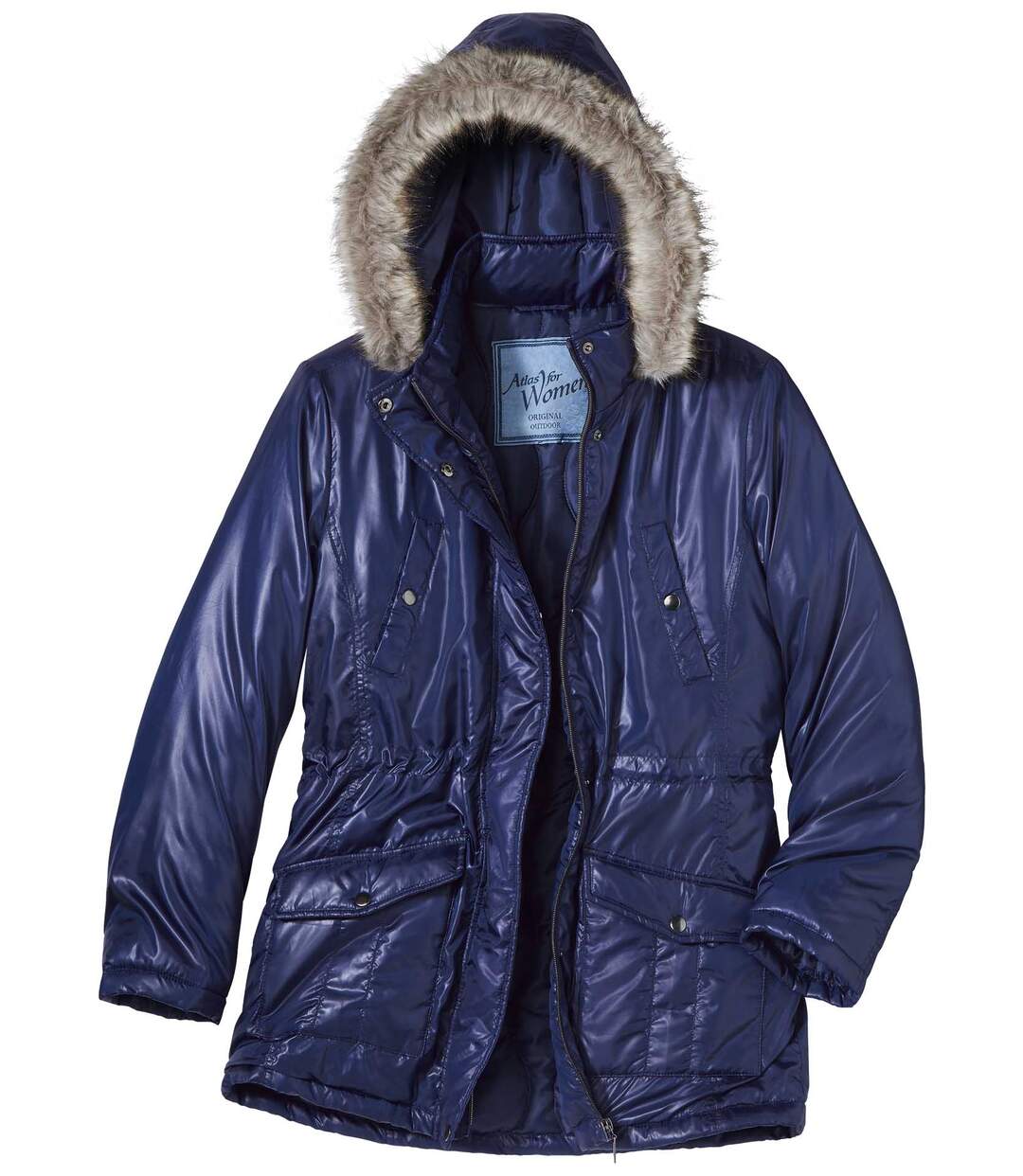 Parka à Capuche Fausse Fourrure