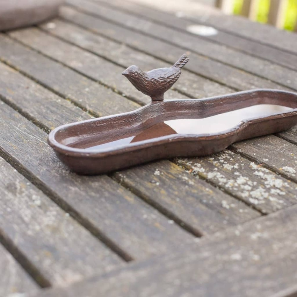 Baignoire pour oiseaux fonte marron br25