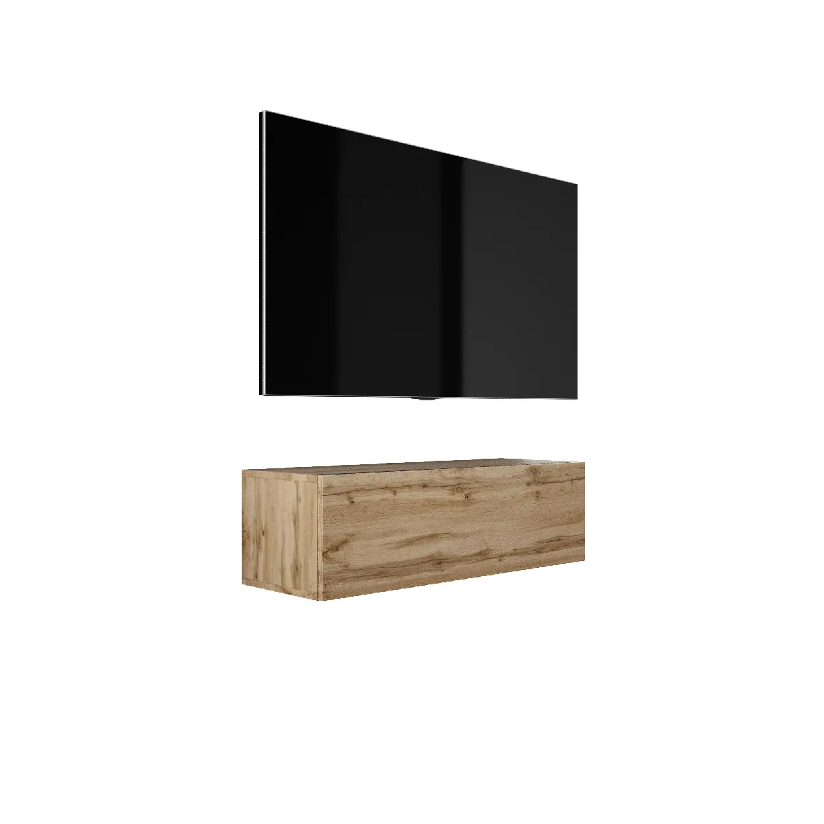 3XELiving Meuble TV Suspendu Chêne Wotan