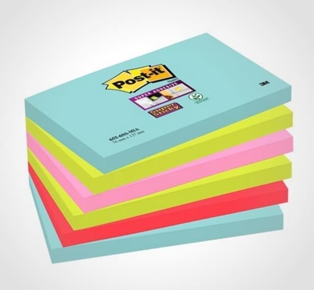 3M Post-it Super-Sticky stafet 76 x 127 mm