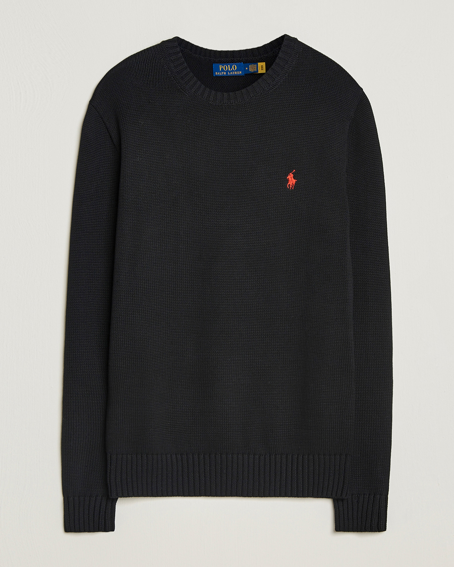 Polo Ralph Lauren Cotton Crew Neck Sweater Polo Black