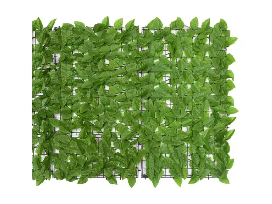 Écran de balcon avec feuilles vert 200x100 cm