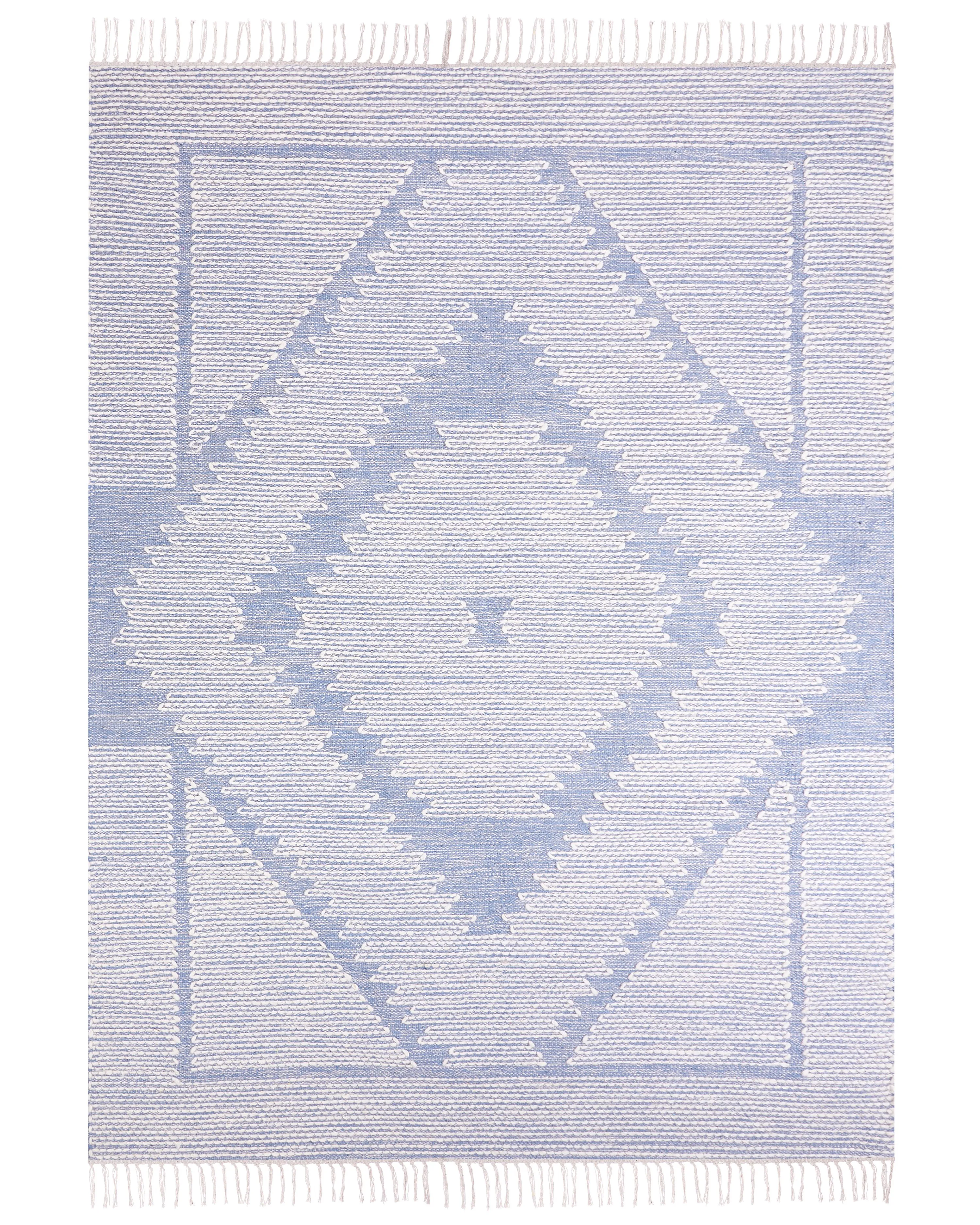 Vloerkleed ANSAR Blauw 160 x 230 cm Katoen